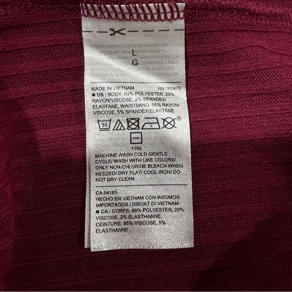Old Navy Maternity Burgundy Midi Ribbed Pencil Skirt High Waist - Picture 5 of 6